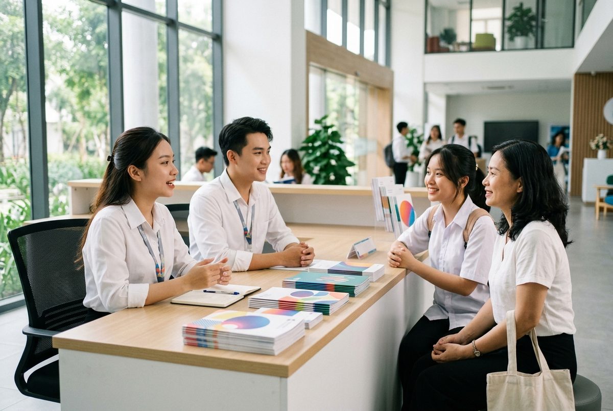 Tư vấn tuyển sinh cao đẳng quốc tế (ảnh minh hoạ)
